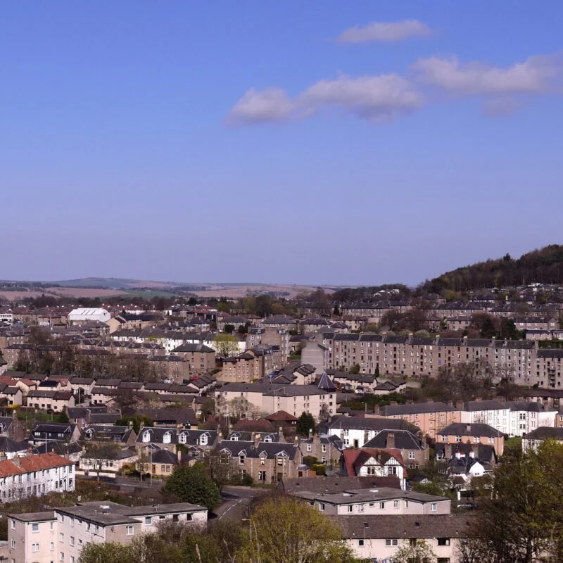 Looking over the city of Dundee